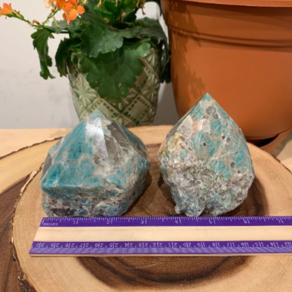 Amazonite Polished Point, Throat Chakra, Crystal Grid Point, Boho Decor, Courage - Picture 5 of 6